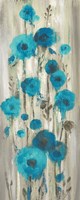 Roadside Flowers I Blue Crop Framed Print