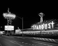 1960s Night Scene Of The Stardust Casino Las Vegas Framed Print