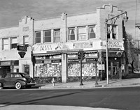 1940s Storefront Drugstore Windows Full Of Products Fine Art Print