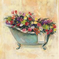Bathtub Bouquet I Framed Print