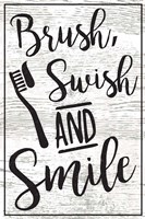 Brush, Swish, Smile Framed Print