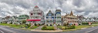 Cottages in a row, Beach Avenue, Cape May, New Jersey Fine Art Print