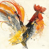 Festive Rooster I Framed Print