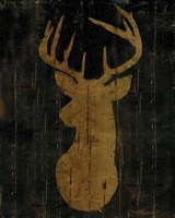 Rustic Lodge Animals Deer Head Framed Print