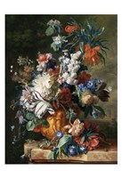 Jan van Huysum, Bouquet of Flowers in an Urn Fine Art Print