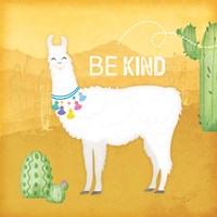 Be Kind Llama Framed Print