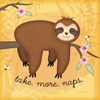 Take More Naps Sloth Framed Print