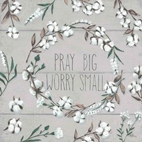 Blessed VI Gray Pray Big Worry Small Framed Print