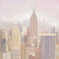 Manhattan in the Mist Framed Print