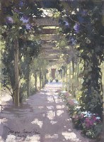 Pergola Violet Watercolor Fine Art Print