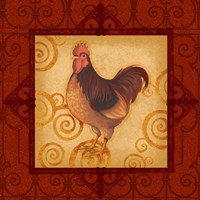 Decorative Rooster III Framed Print