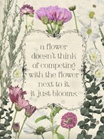 Pressed Floral Quote III Framed Print