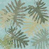 Faded Tropical Leaves I Framed Print