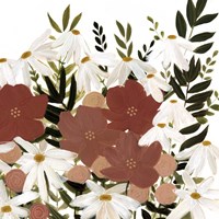 Terracotta Wildflowers I Framed Print
