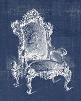 Antique Chair Blueprint II Framed Print