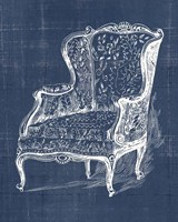 Antique Chair Blueprint III Framed Print