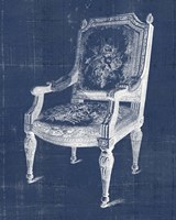 Antique Chair Blueprint IV Framed Print