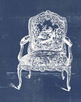 Antique Chair Blueprint V Framed Print
