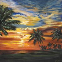 Stunning Tropical Sunset II Framed Print