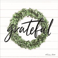 Grateful Boxwood Wreath Framed Print