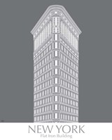 New York Flat Iron Building Monochrome Framed Print