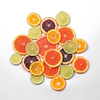 Sunny Citrus I Crop Framed Print