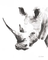 Rhino Gray Crop Framed Print