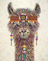 Hippie Llama II Framed Print