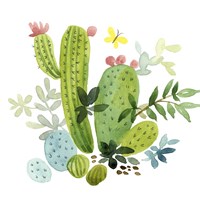 Happy Cactus III Framed Print