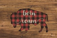 Born to Roam Bison Framed Print