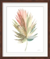 Boho Tropical Leaf IV on White Fine Art Print