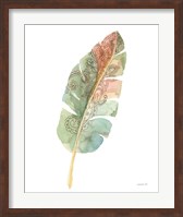 Boho Tropical Leaf I on White Fine Art Print