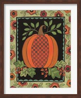 Framed Patterned Pumpkin Fine Art Print