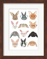 Rabbits in Glasses Fine Art Print