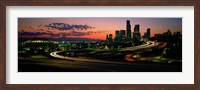 Sunset Puget Sound & Seattle skyline WA USA Fine Art Print