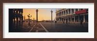 People Walking Across A Street, The Piazetta With Palazzo Ducale And Libreria Vecchia, Venice, Italy Fine Art Print