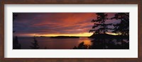 Clouds over the sea at dusk, Rosario Strait, San Juan Islands, Fidalgo Island, Skagit County, Washington State, USA Fine Art Print