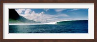 Breaking Waves in Front of a Mountain Fine Art Print