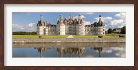 Reflection of a castle in a river, Chateau Royal De Chambord, Loire-Et-Cher, Loire Valley, Loire River, Region Centre, France Fine Art Print