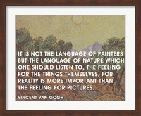 Language of Painters - Van Gogh Quote Fine Art Print