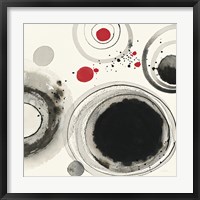 Planetary IV with Red Framed Print