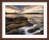 Sydney in Gold and Blue Fine Art Print