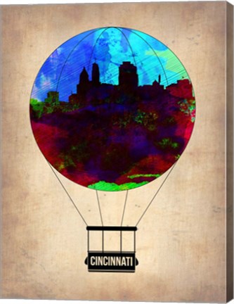 Framed Cincinnati  Air Balloon Print