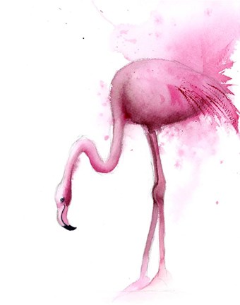 Framed Flamingo II Print