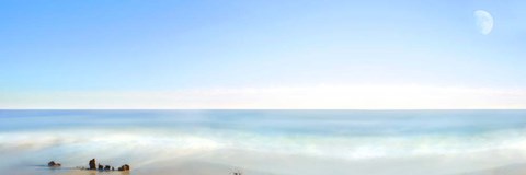 Framed Beachscape Panorama IX Print