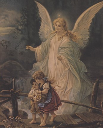 Guardian Angel Fine Art Print by Lindberg Heilige Schutzengel at  FulcrumGallery.com