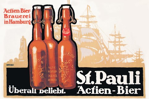 St. Pauli Actien-Bier Fine Art Print by Julius Gipkens at FulcrumGallery.com