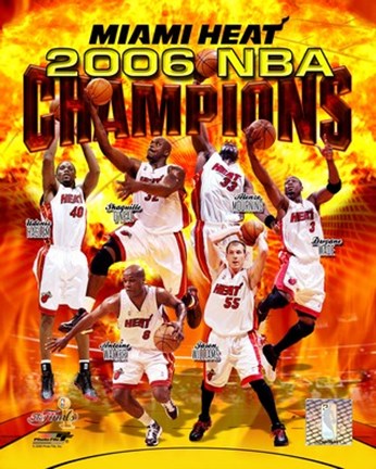 2006 - Heat NBA Champions Composite Fine Art Print by Unknown at  FulcrumGallery.com