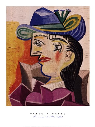 Woman with a Blue Hat Fine Art Print by Pablo Picasso at FulcrumGallery.com