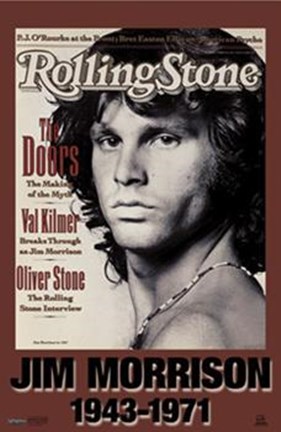 Jim Morrison - Rolling Stone Wall Poster by Unknown at FulcrumGallery.com